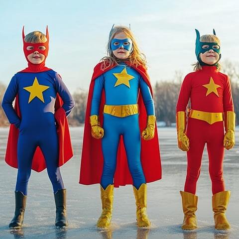 fatos de carnaval de super heróies