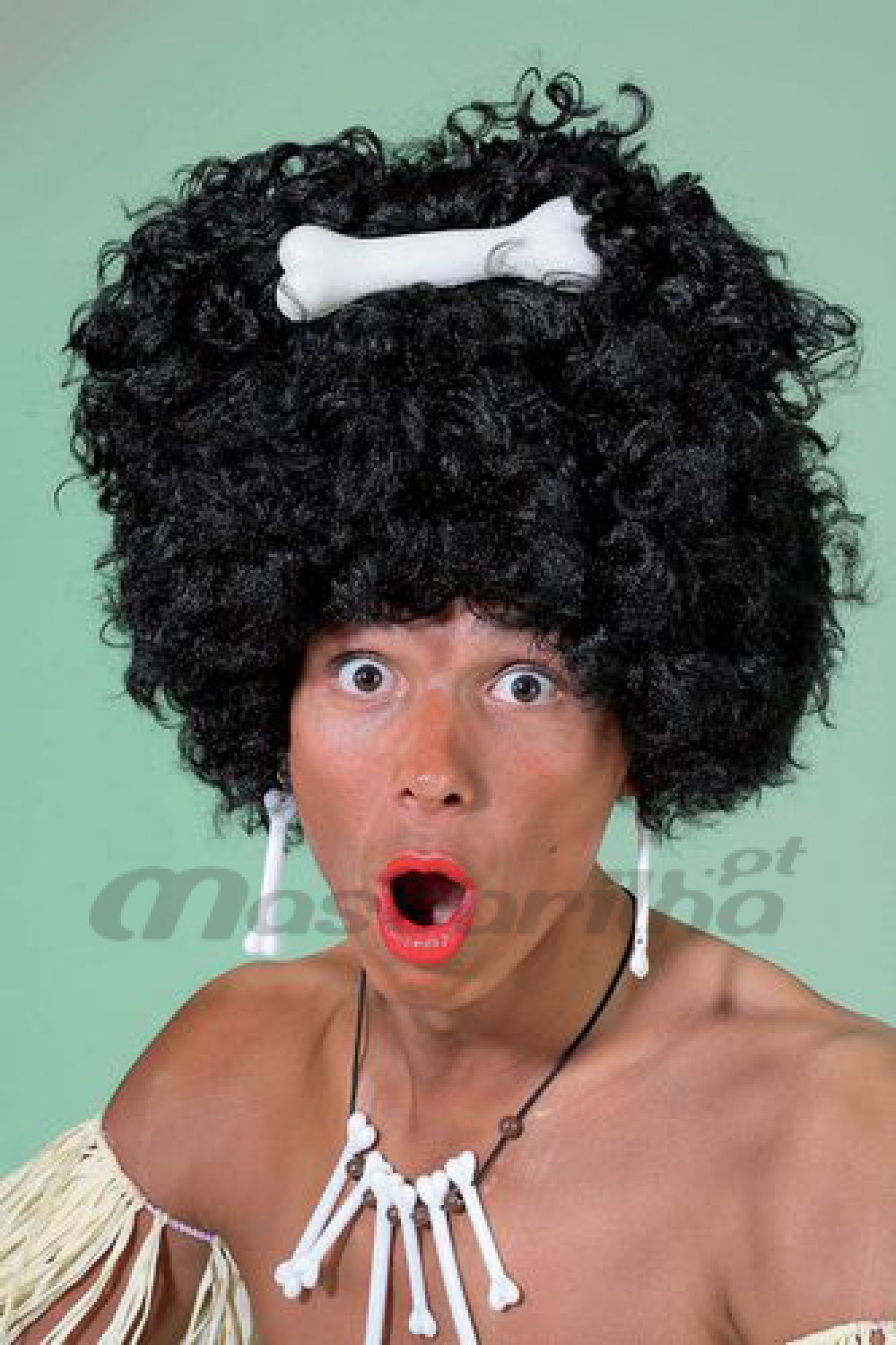 Peruca Tribal com osso