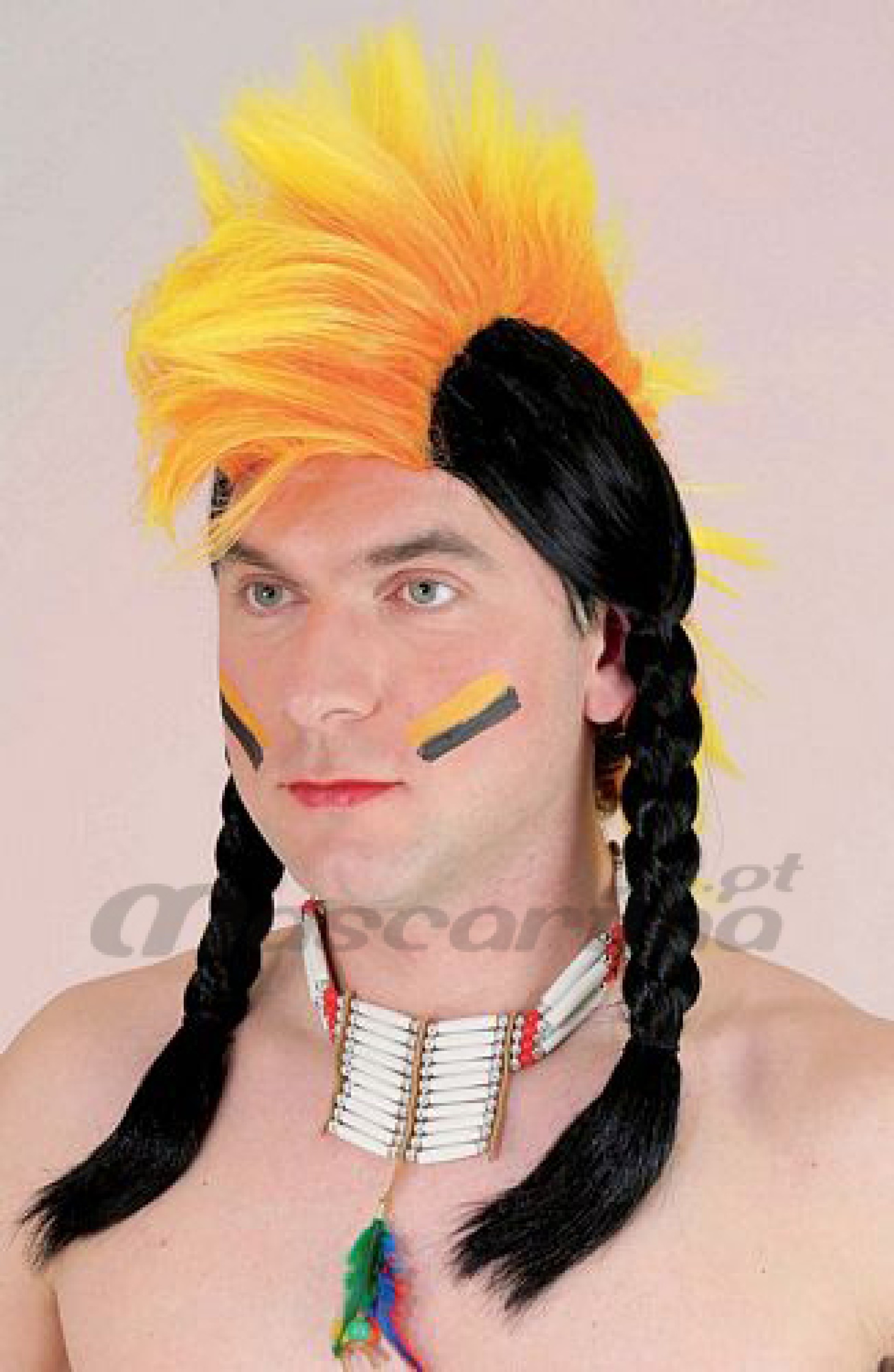 Peruca Índio laranja