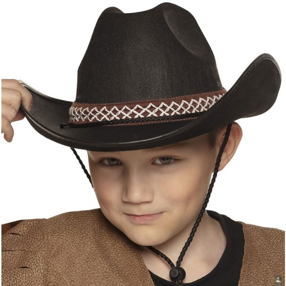 Chapu Cowboy Preto Infantil