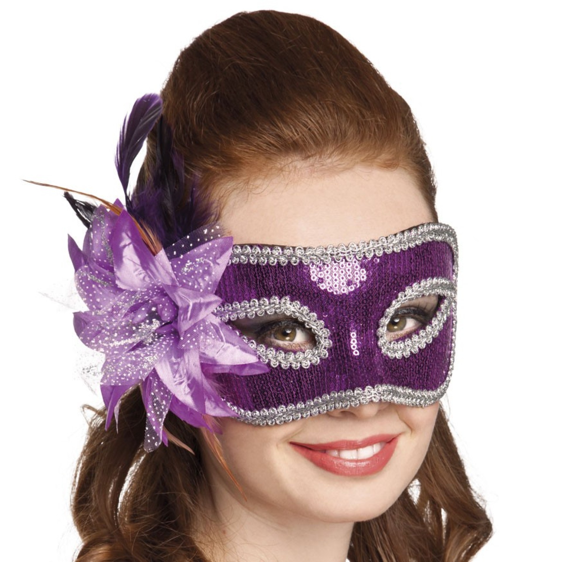 Máscara Veneziana Flor Púrpura