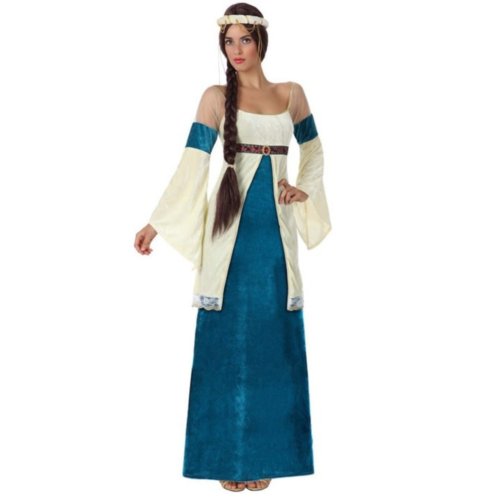 Fato Dama Medieval Azul