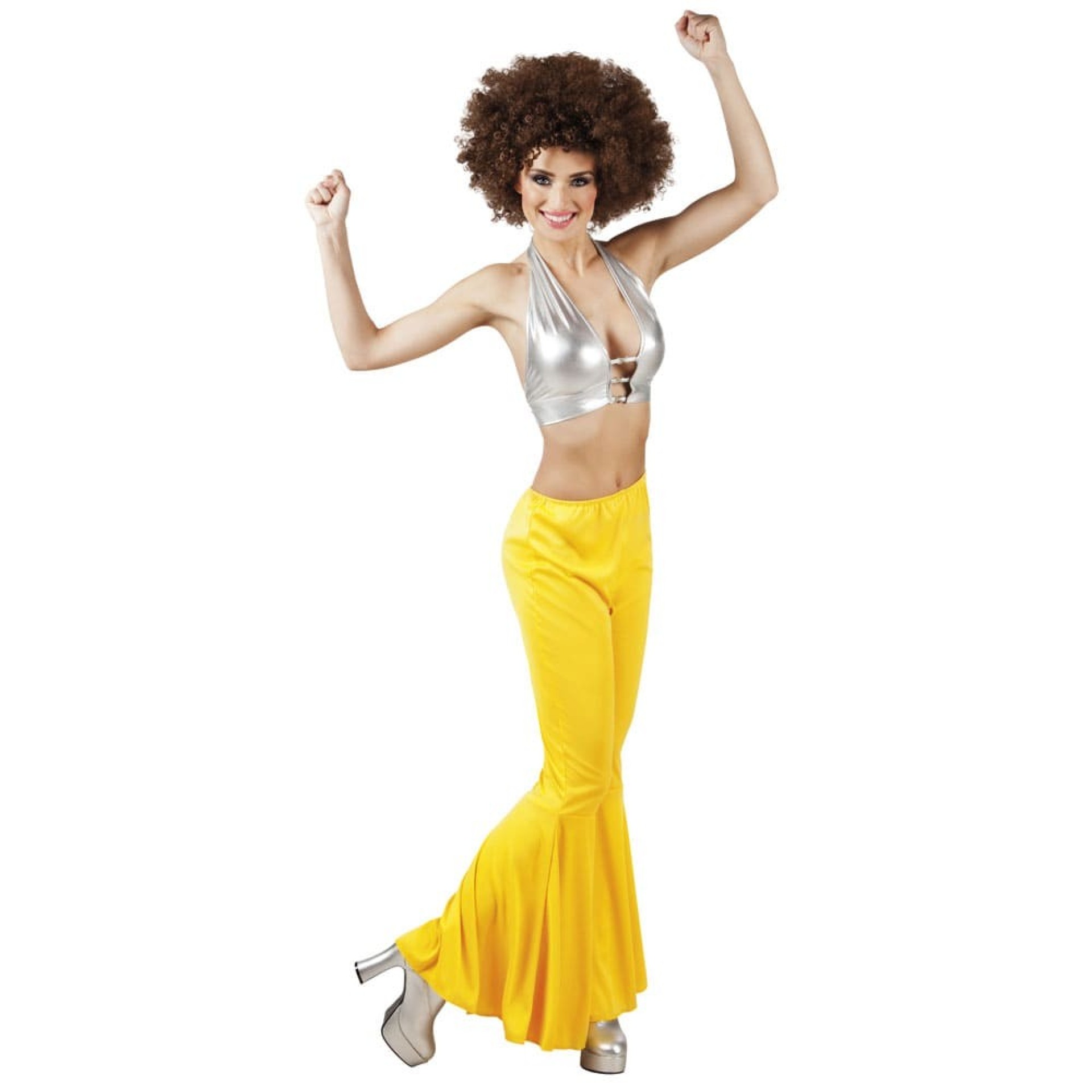 Calças Boca de Sino Amarelas