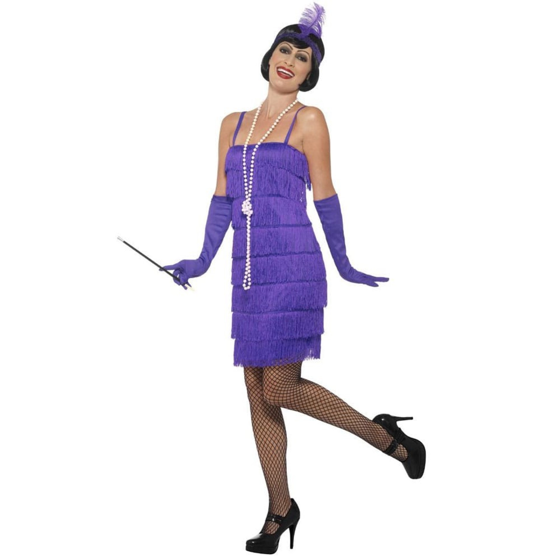 Fato Anos 20 Roxo Franjas