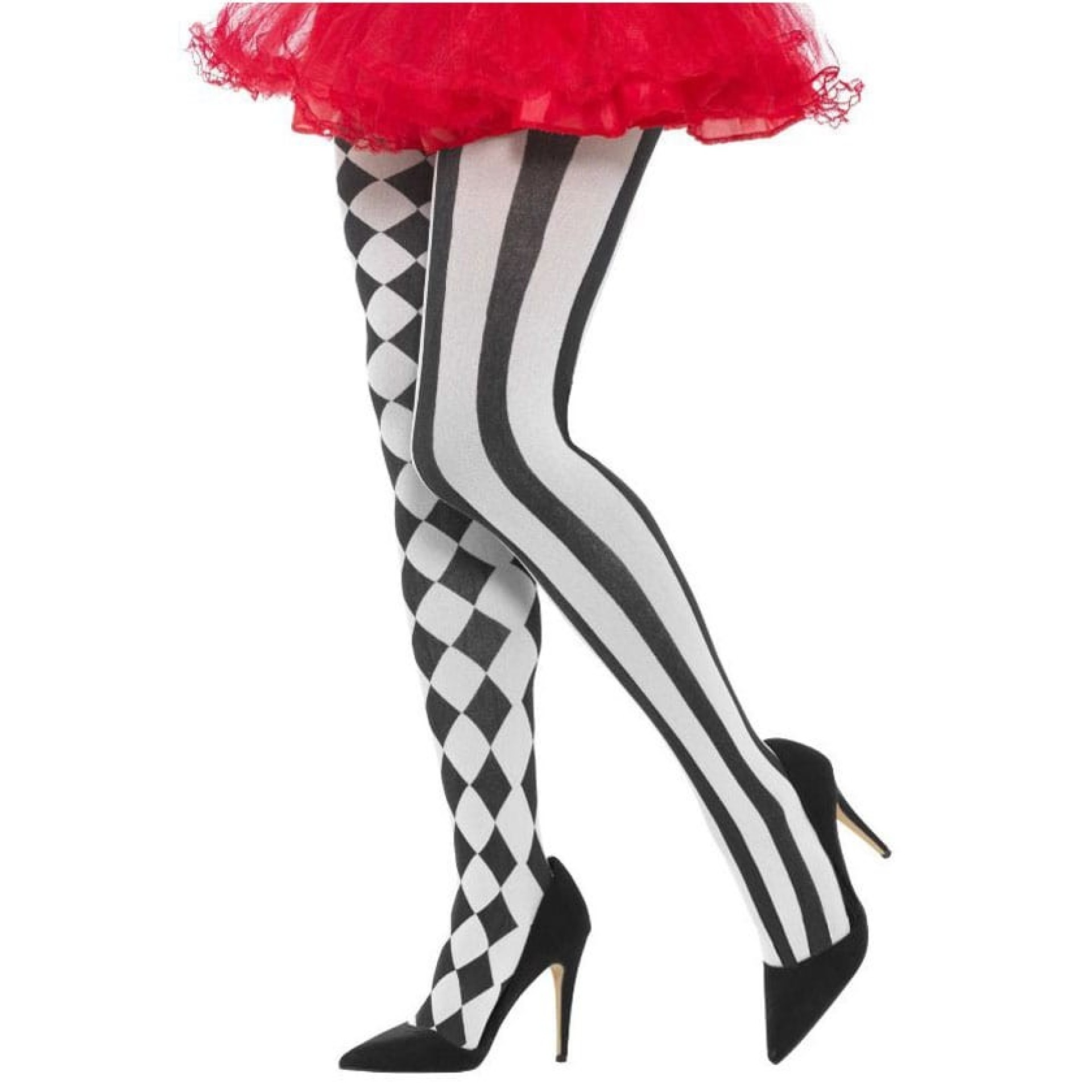 Collants Arlequina Pretos Mulher