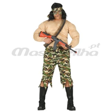 Fato Soldado Rambo Msculos