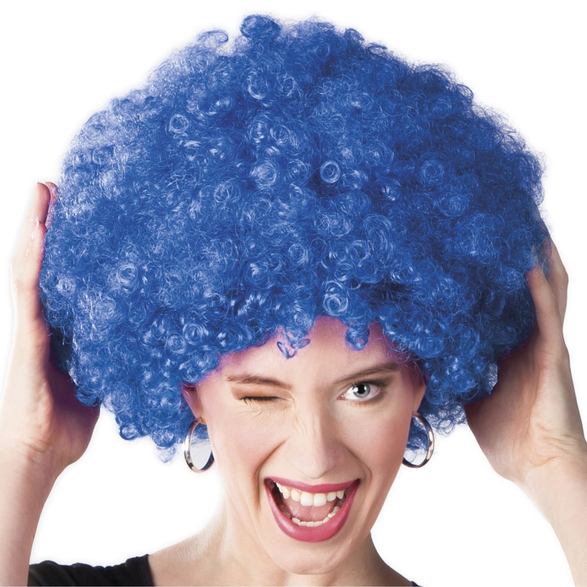 Peruca Afro Azul