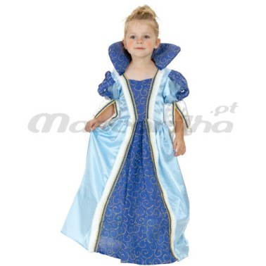 Vestido de Princesa Azul Beb