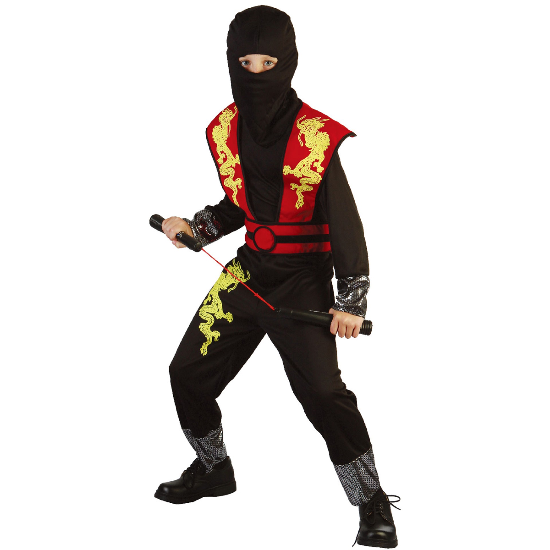 Fato Ninja Vermelho menino
