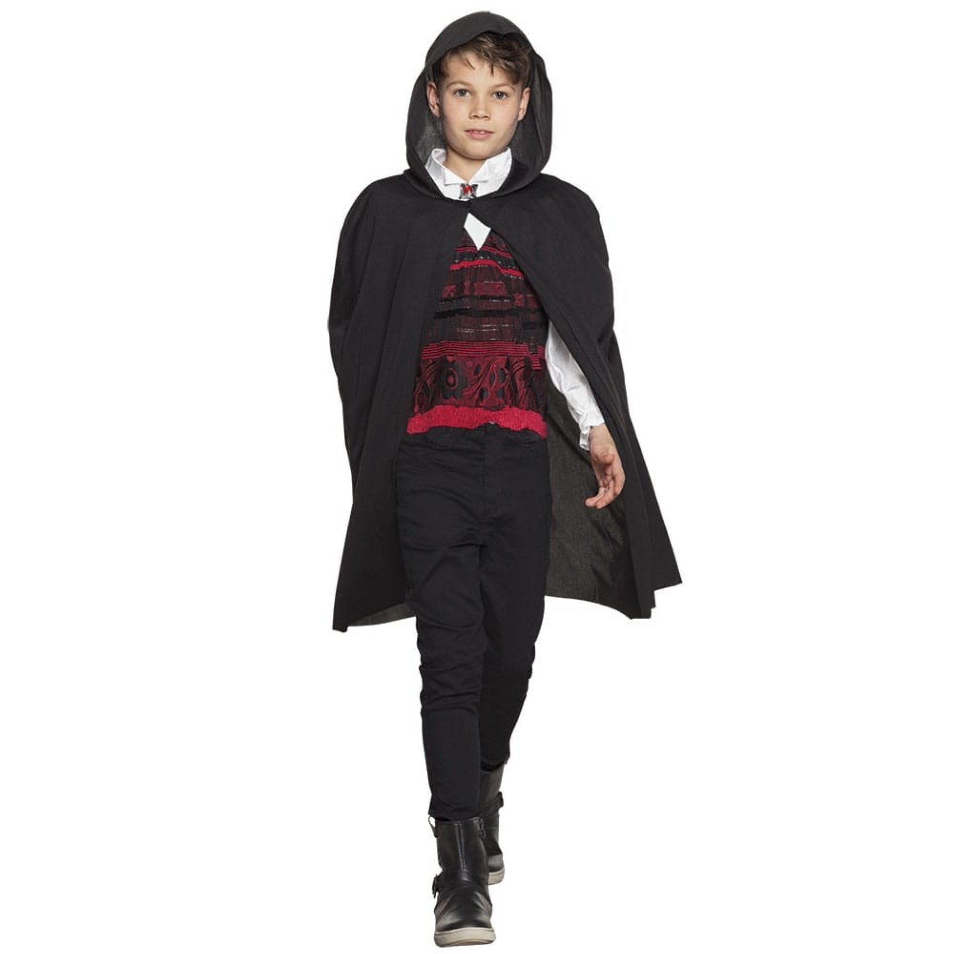 Capa Preta Criança 115cm com Gorro