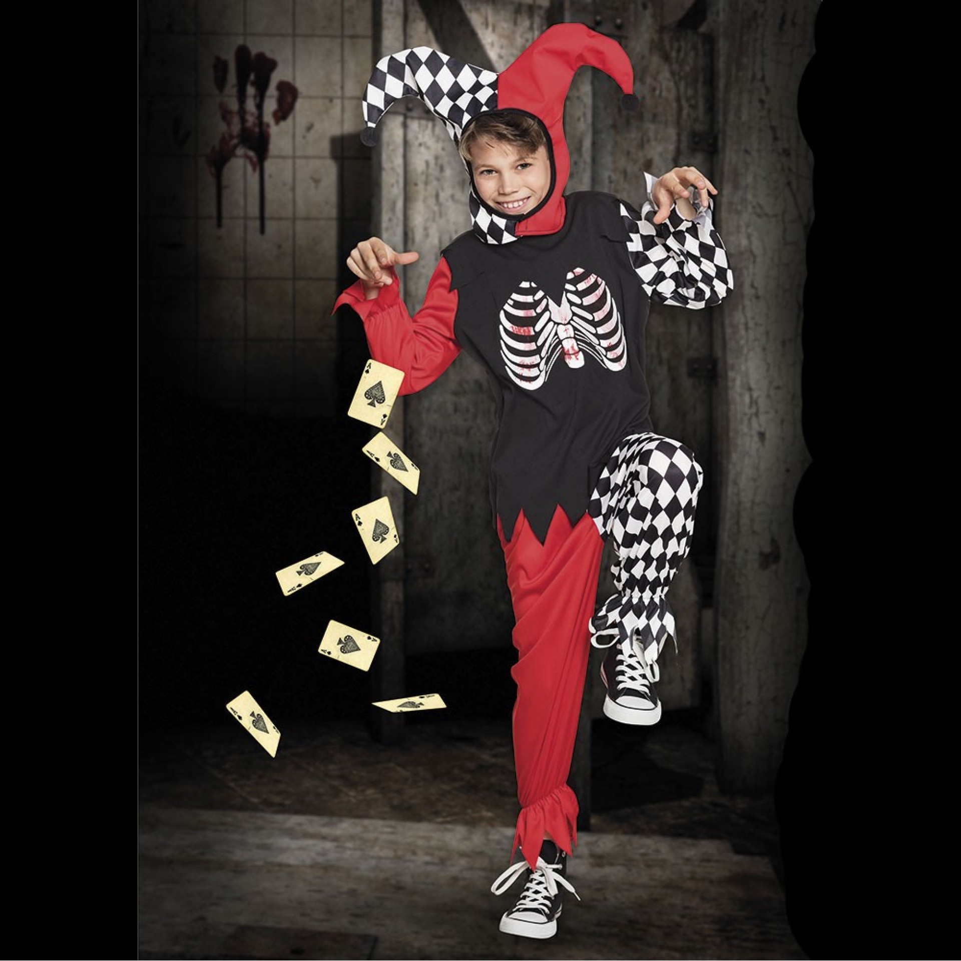 Fato Palhaço Arlequim Diabolico