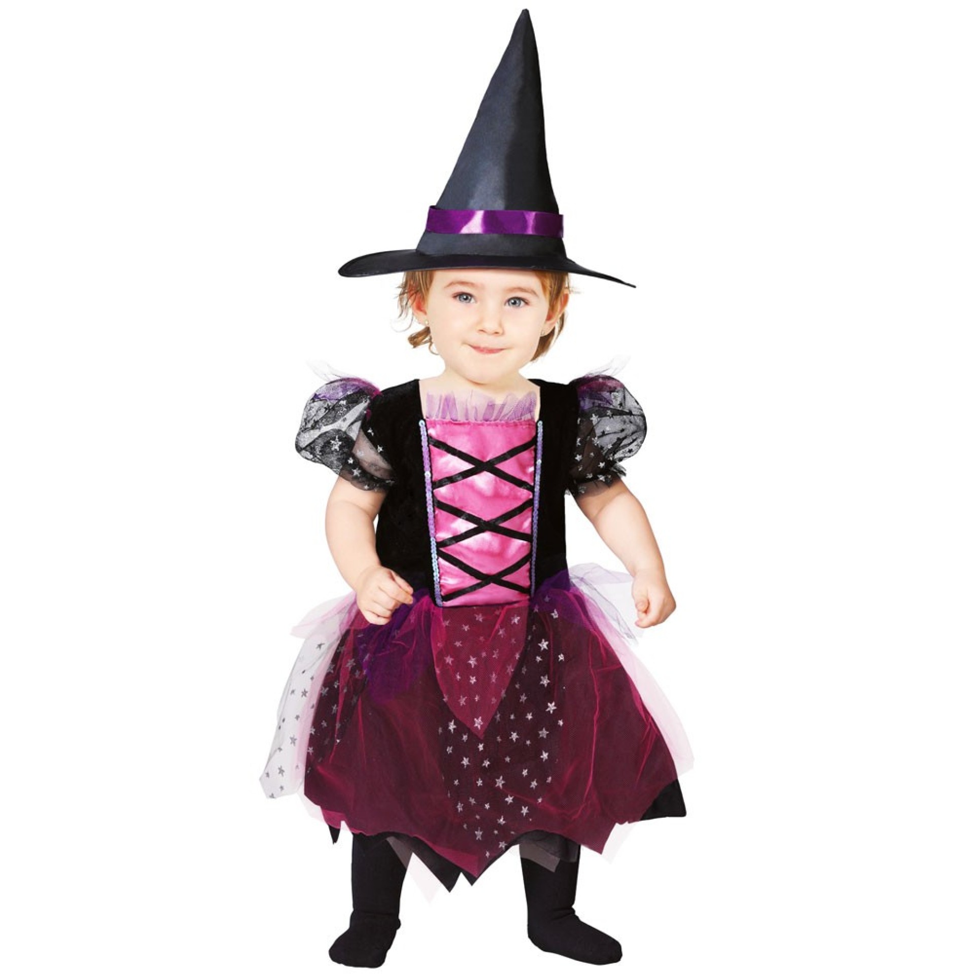 Fato Bruxinha Rosa Bebé