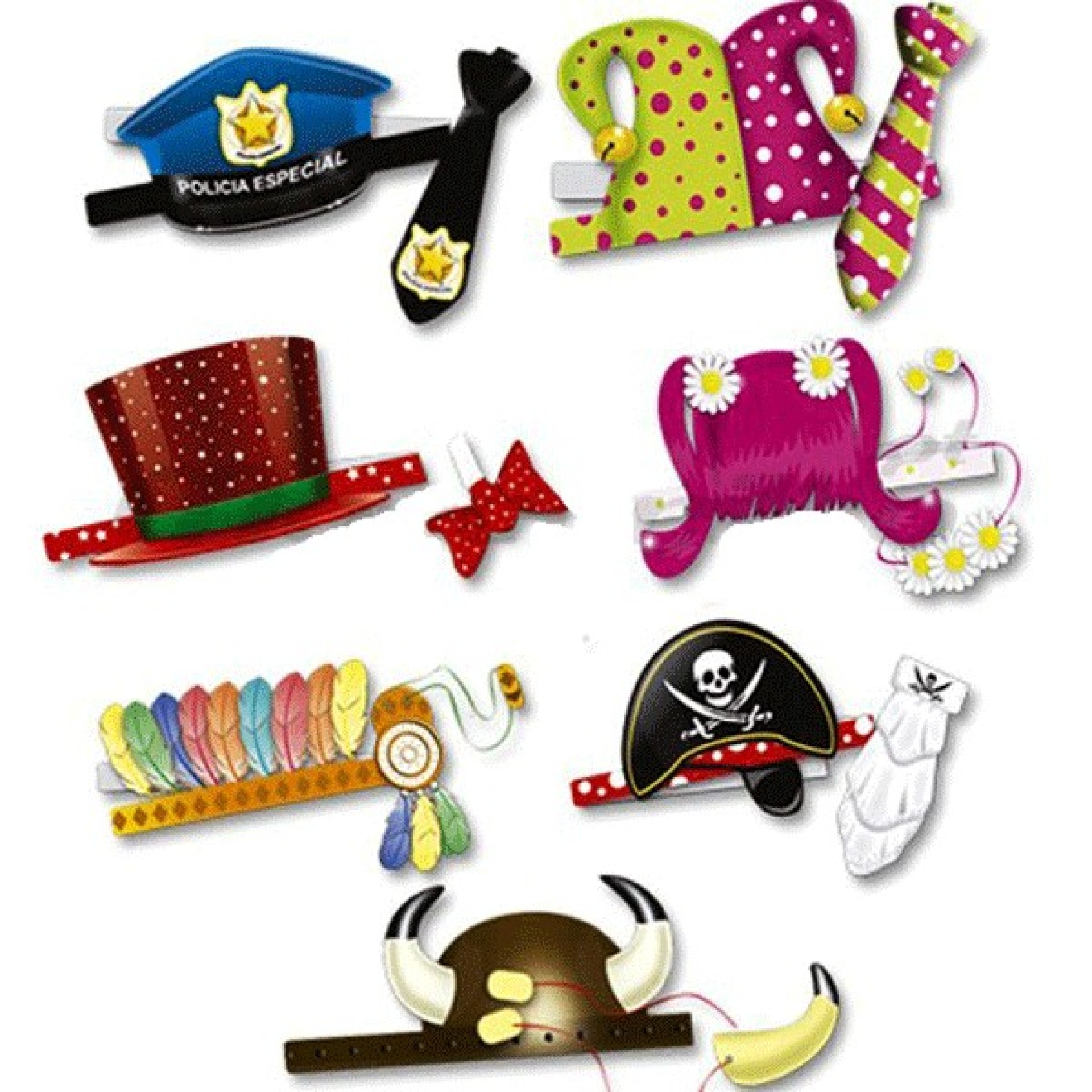 Chapéus Festa das Profissões Pack 7