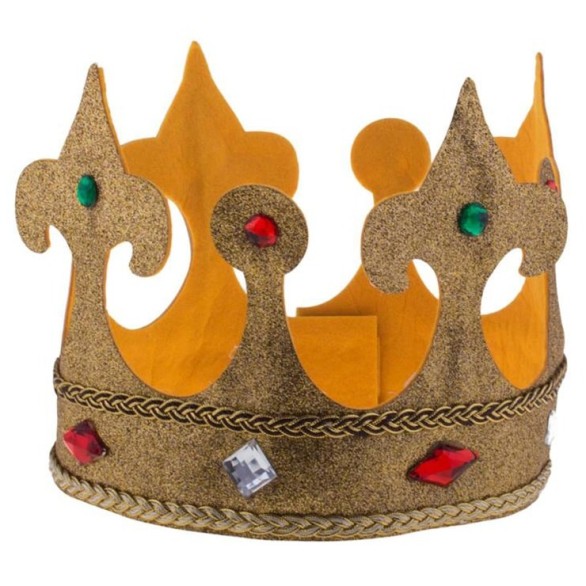 Coroa de Rei em Feltro Glitter
