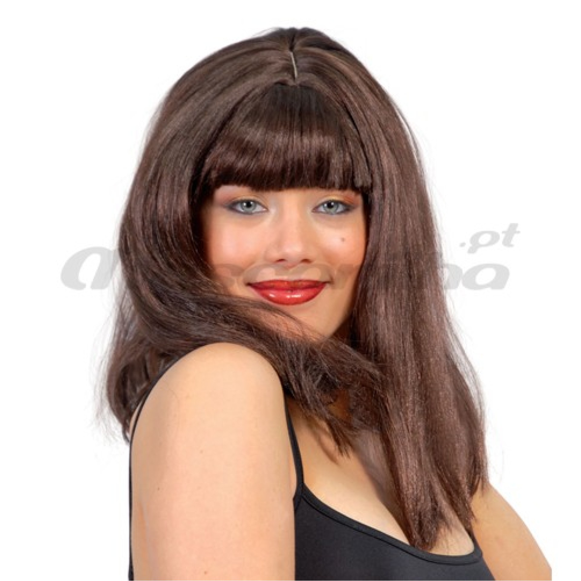 Peruca de Franja Morena Vicky