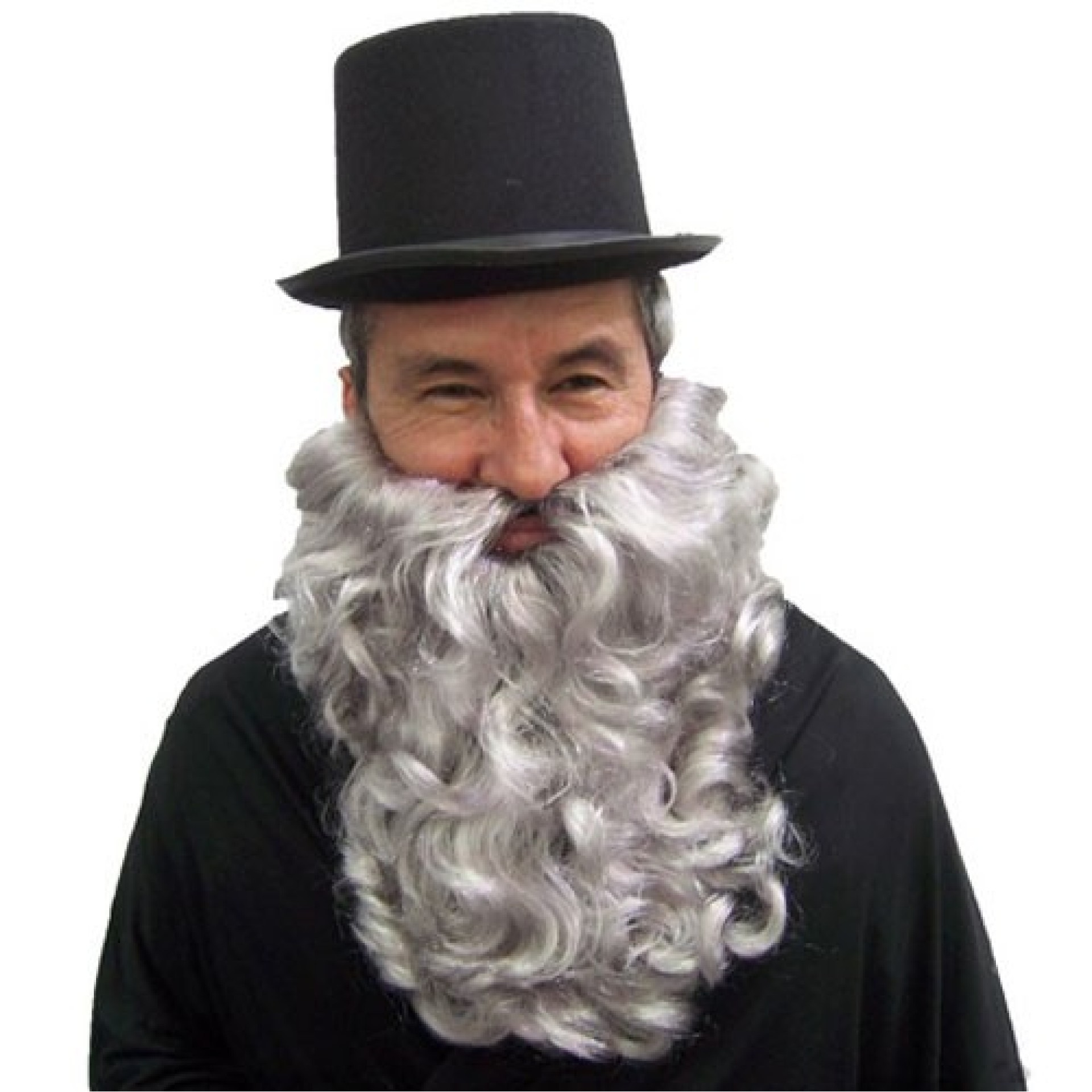 Barba Longa Cinzenta com Bigode