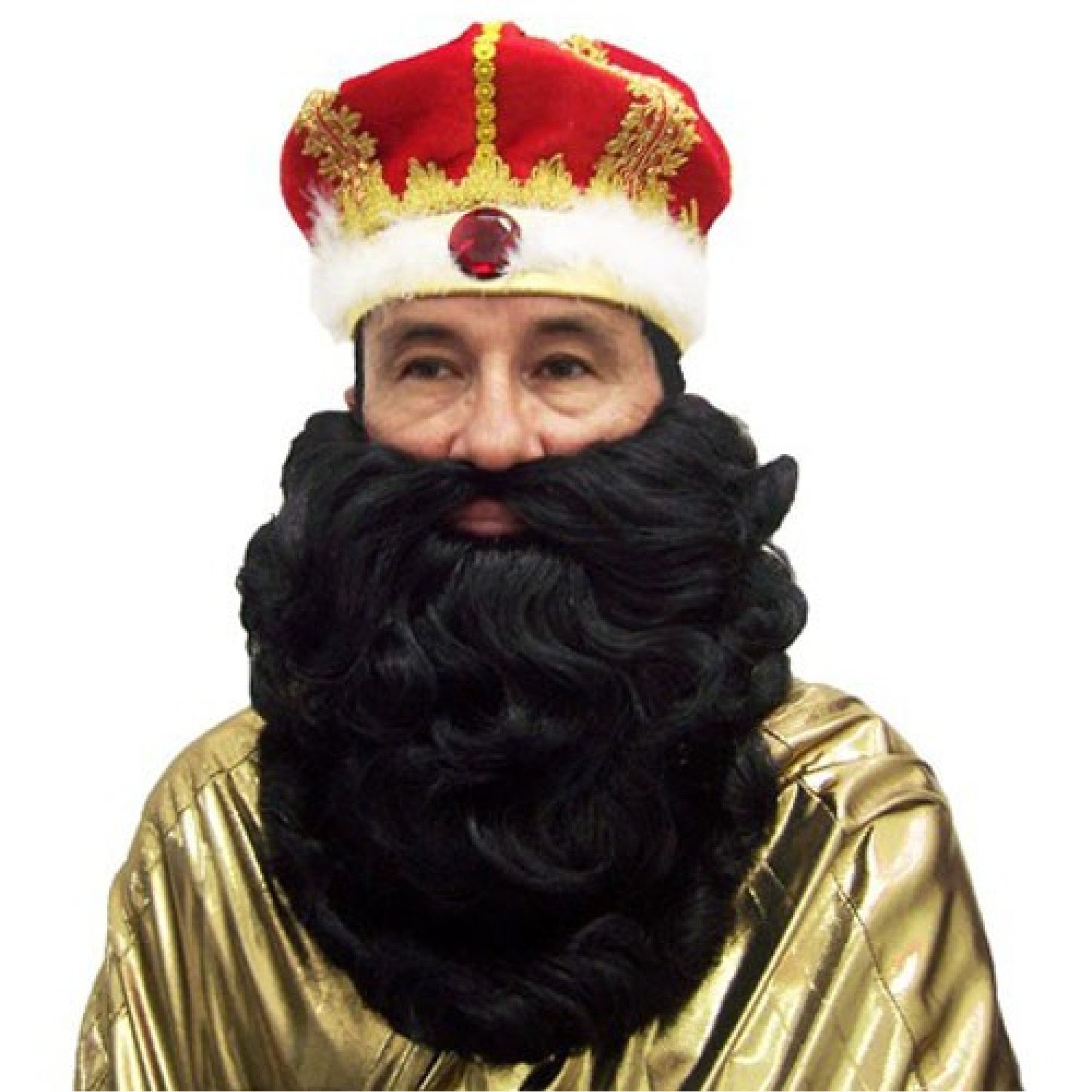 Barba Longa Preta com bigode