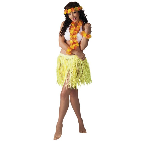 SET Havaiano com Saia em Rafia