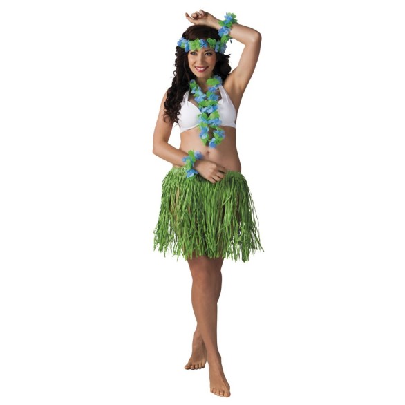 SET Havaiano com Saia em Rafia