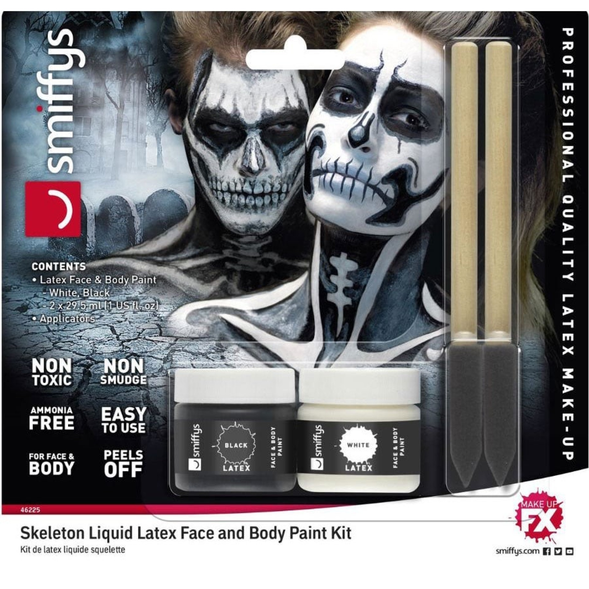 Latex liquido Preto e Branco com esponjas