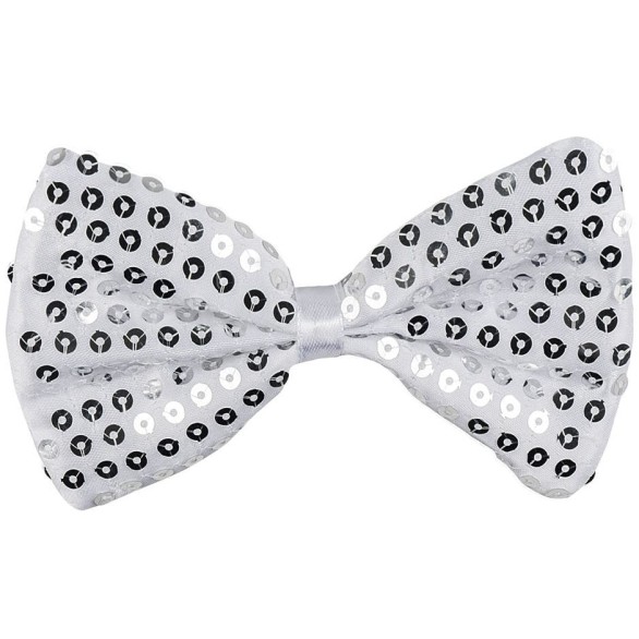 Papillon Branco com Brilhantes Prateados (Lao)