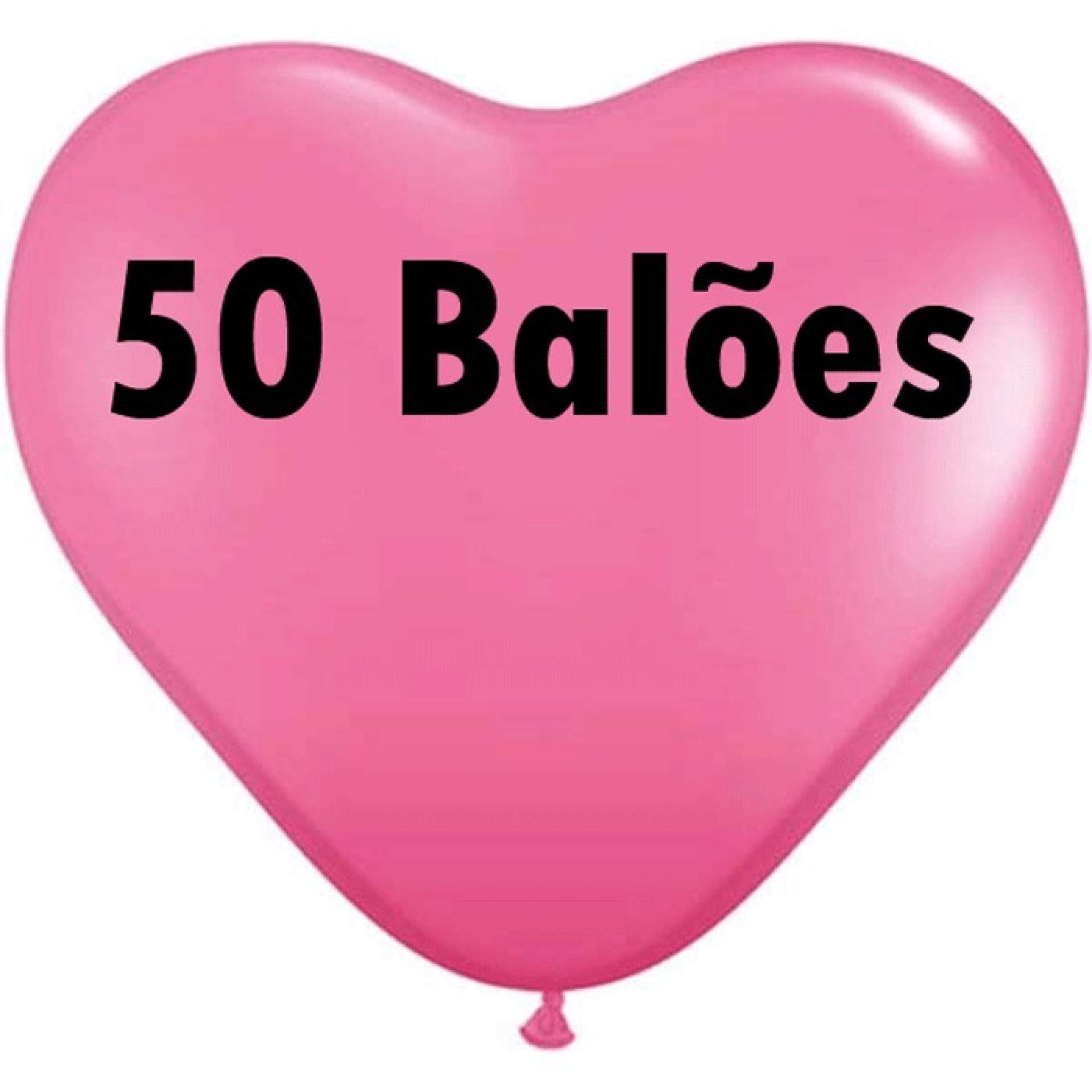 Balão Biodegradável Coração Rosa 50UN