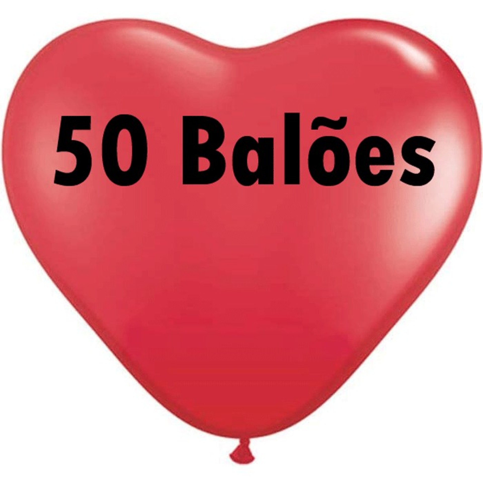 Balão Biodegradável Coração Vermelho 50UN
