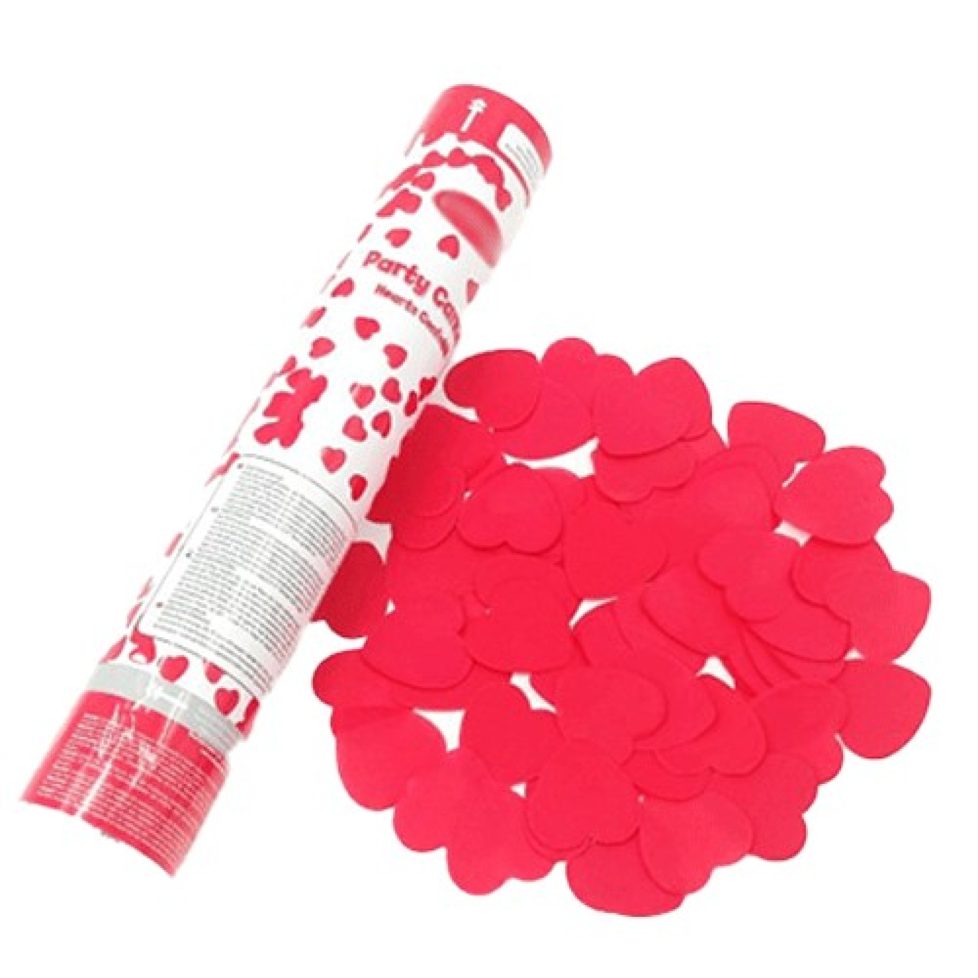 Lança Confétis Corações Vermelhos
