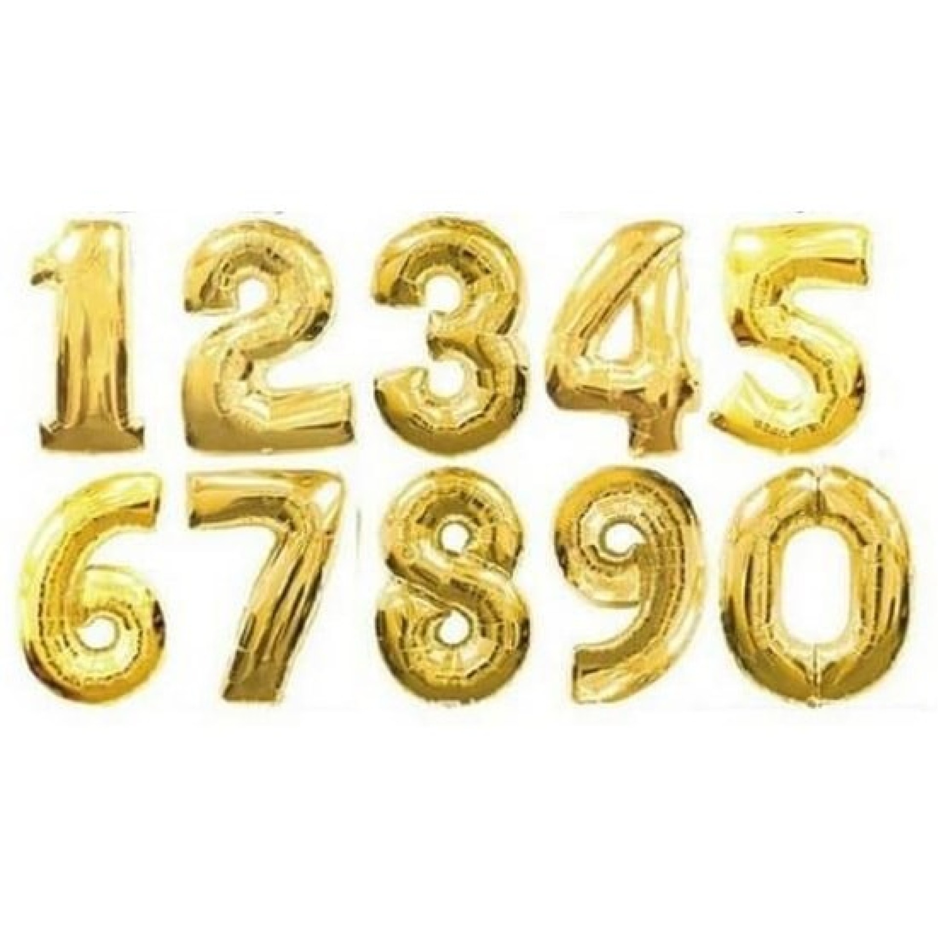 Balão Número Foil Dourado