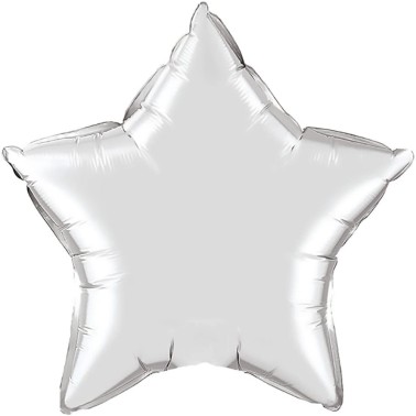 Balo Foil Estrela Prata 50cm