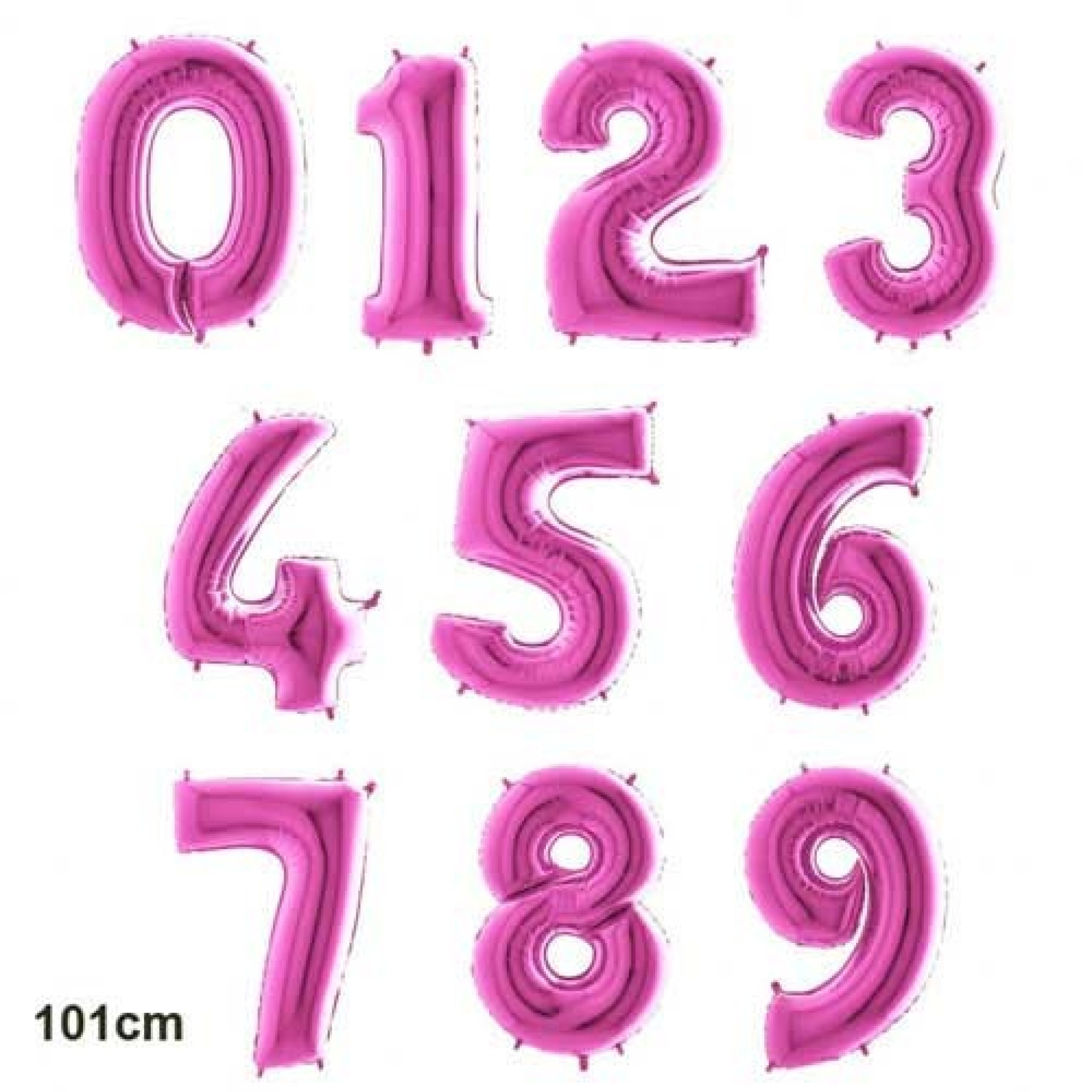 Balão NUMERO Rosa Choque