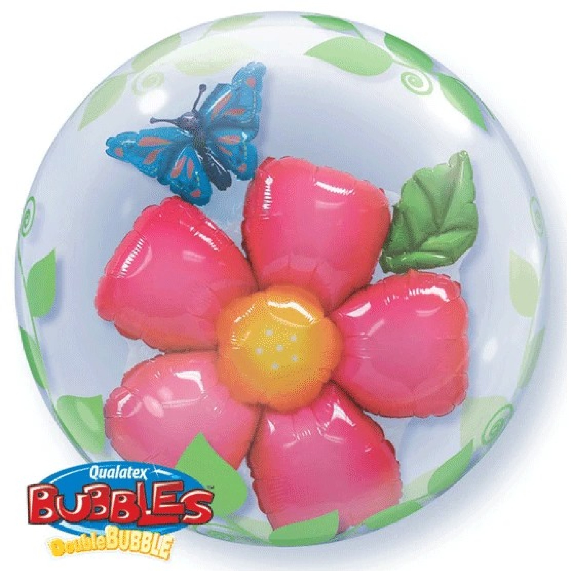 Balão Bubble Flor e Borboleta