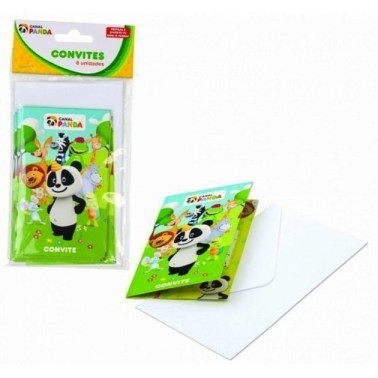 Convites Festa do Panda 8 Unid