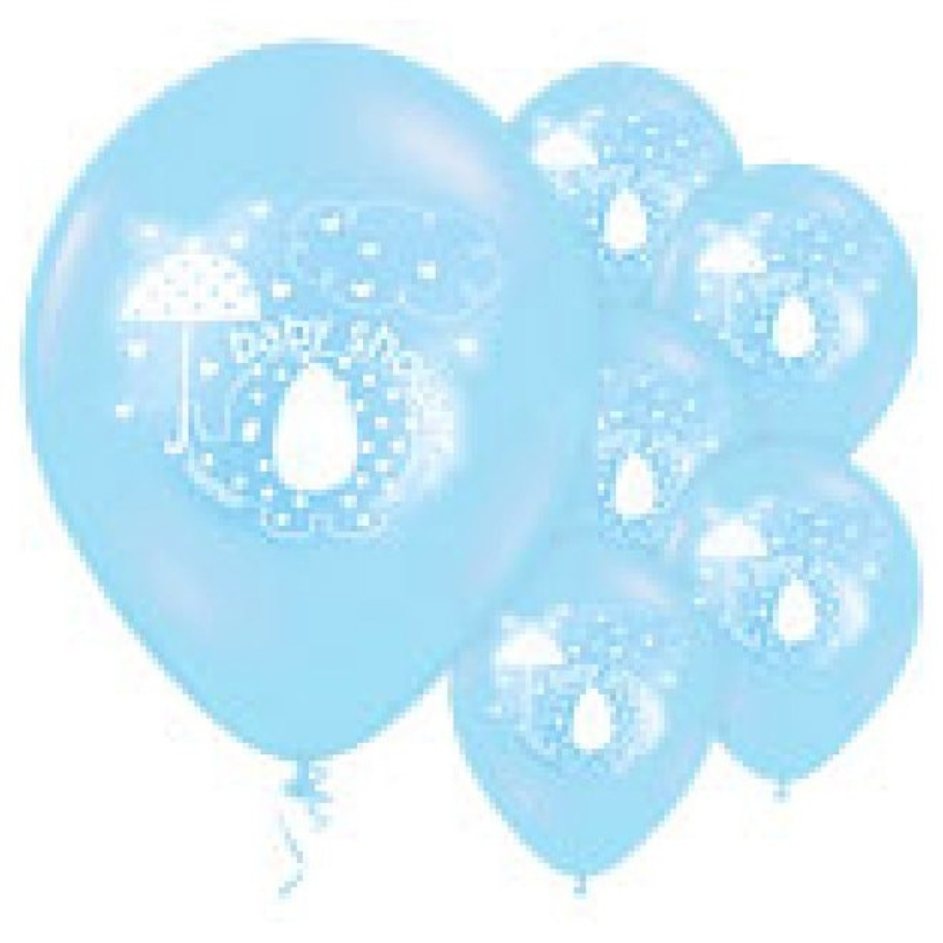 Balões Elefante Azul Latex 8Unid