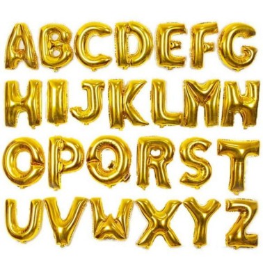 Balo Letras Douradas 100cm