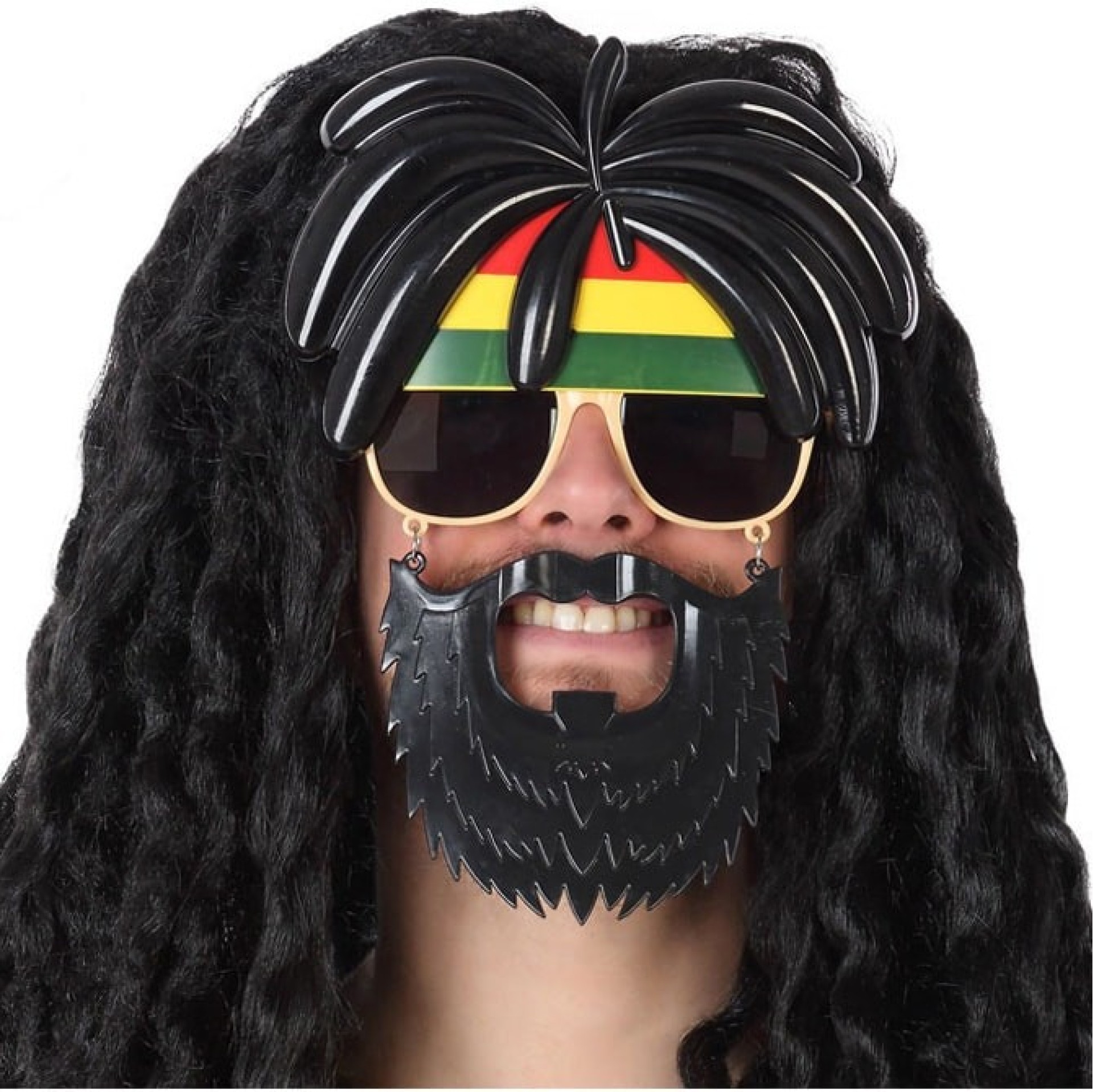 Óculos Rastafari com Barba e Bigode