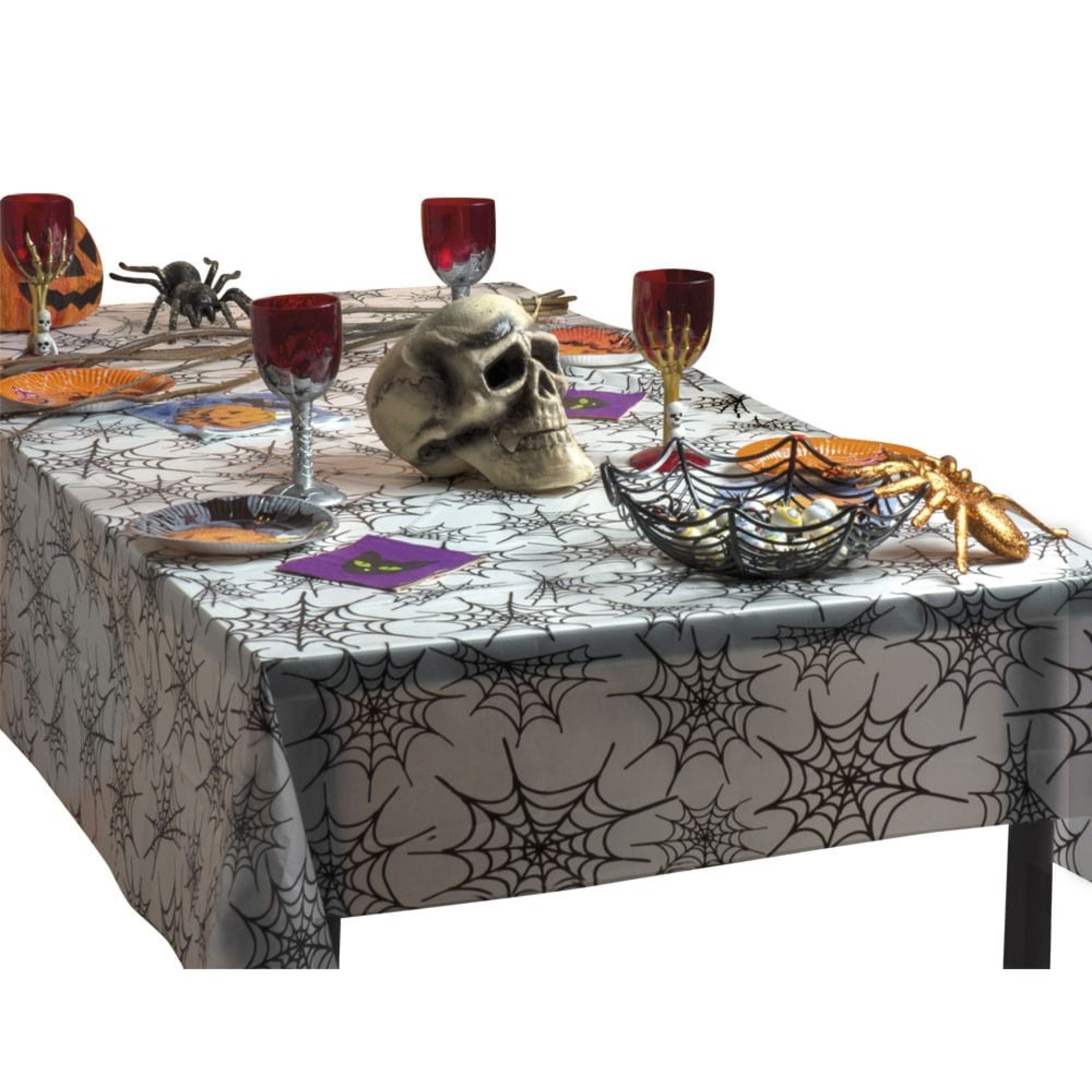 Toalha Plástica Teias de Aranha