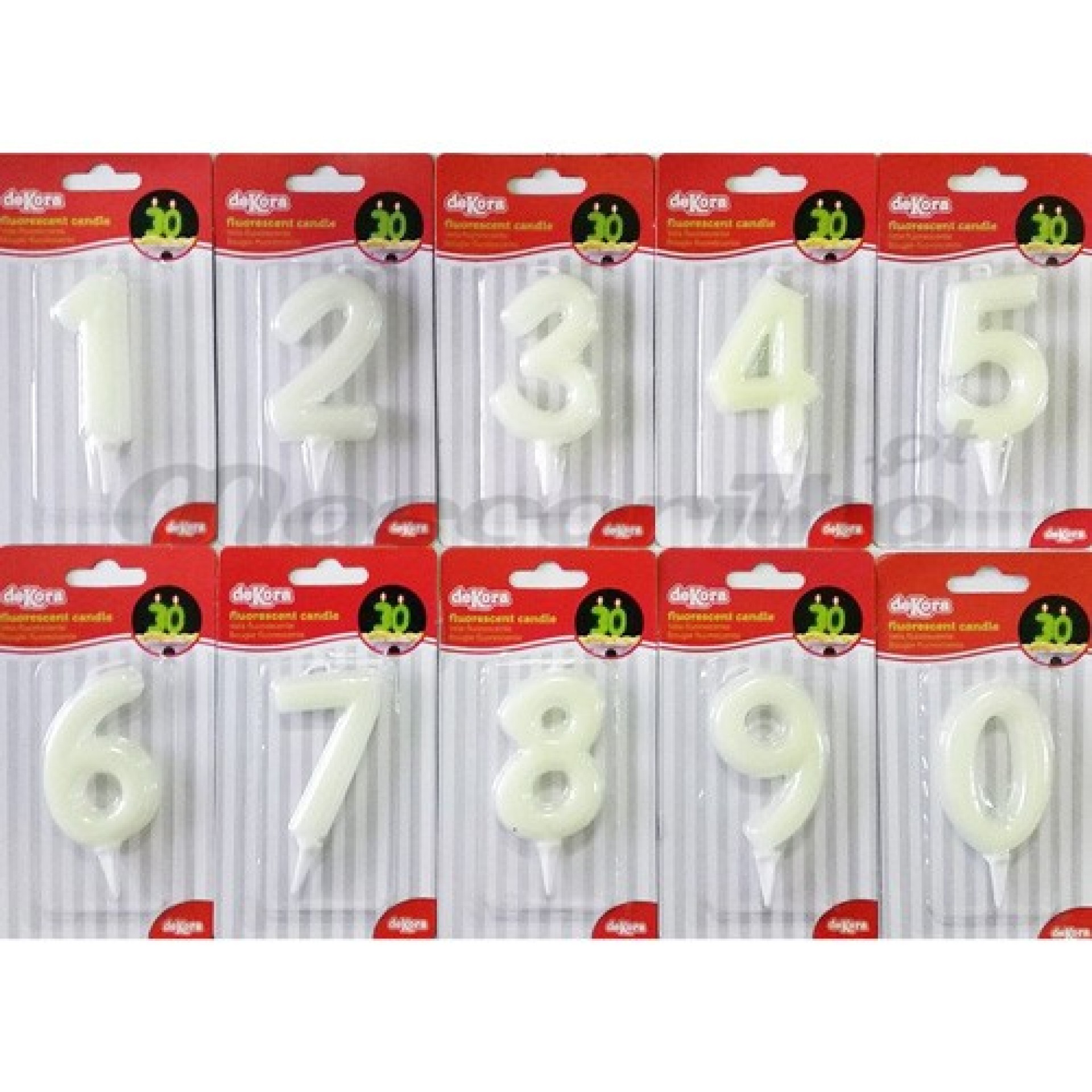 Vela Aniversário Brilha no Escuro Números