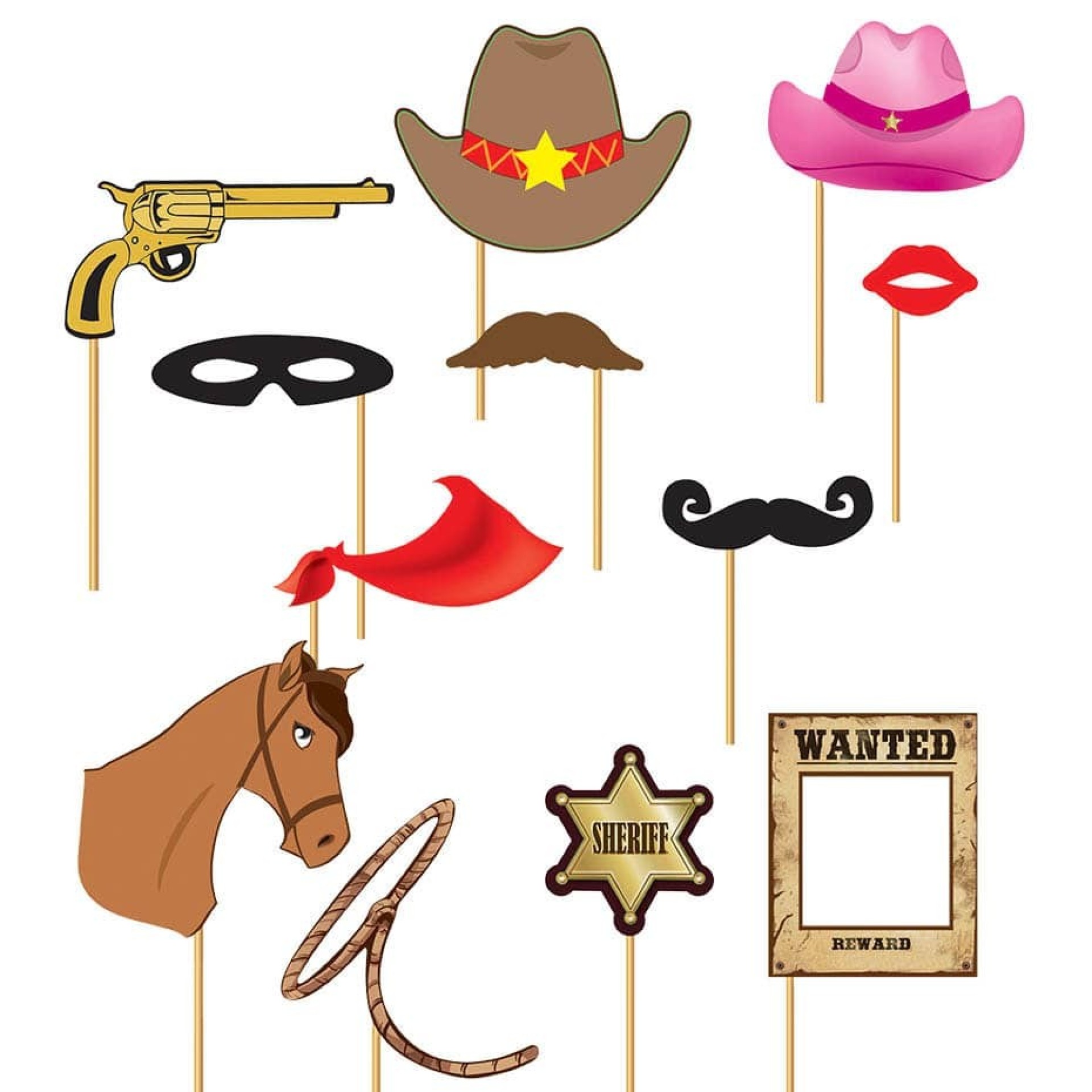 Acessórios Photo Booth Cowboy