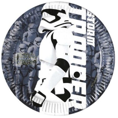 Pratos StormTrooper Force Awakens 8 Unid