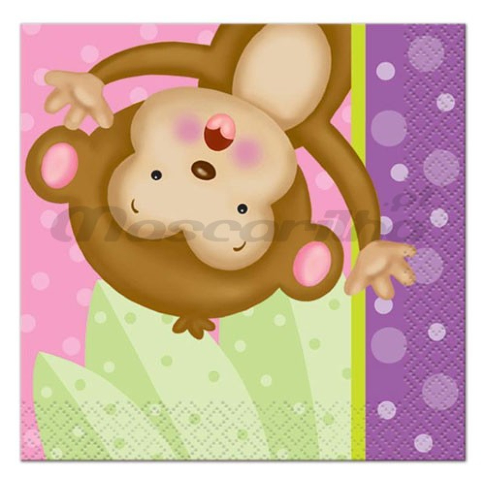 Guardanapos Menina Macaca 16un