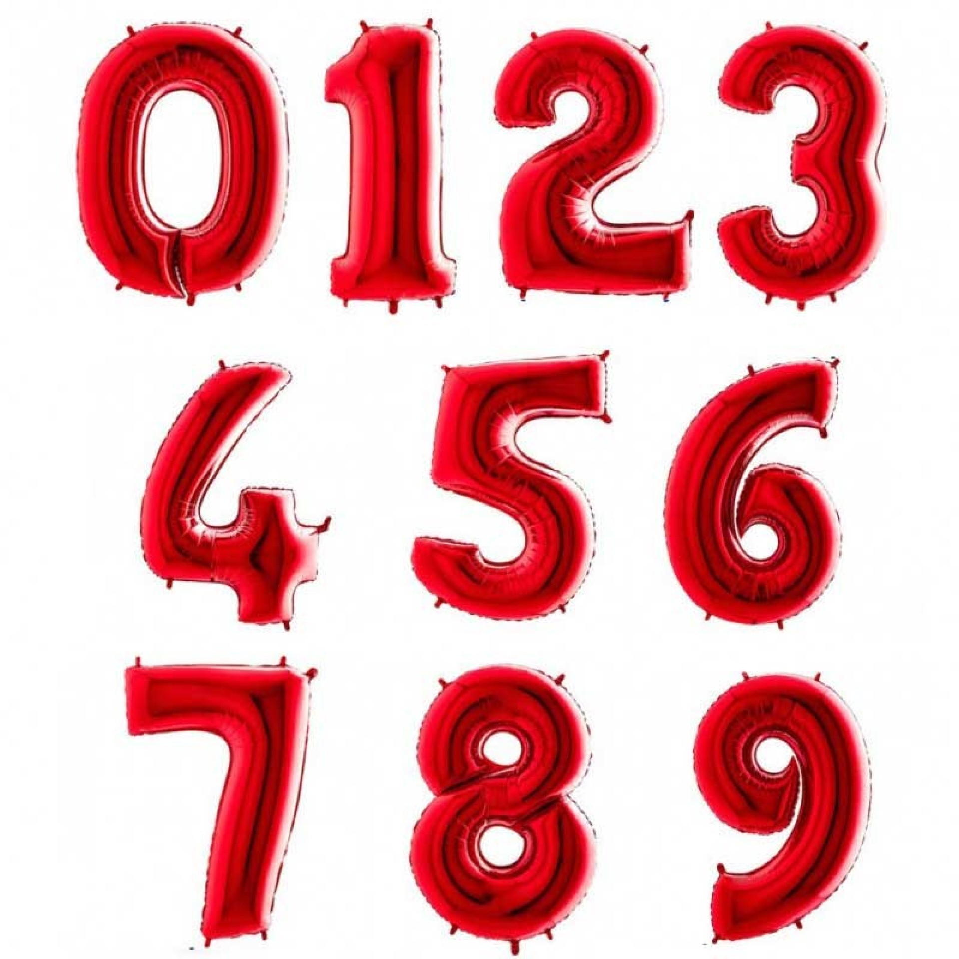 Balão Numero Vermelho Foil