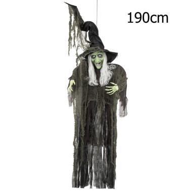 Deco Bruxa Verde Pendurar 190cm