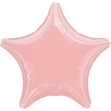 Balo Foil Estrela Rosa Pastel 46cm