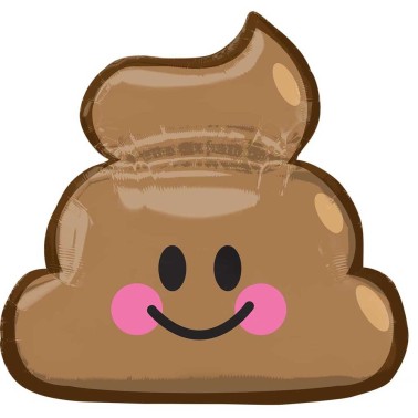 Bal�o Foil Emoji Shithead 2 Tamanhos