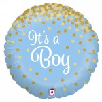 Balo Foil Glitter Its a Boy 46cm