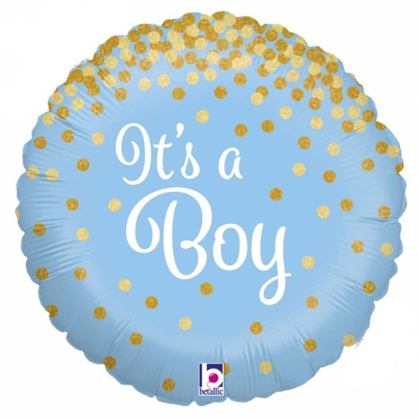 Balo Foil Glitter Its a Boy 46cm