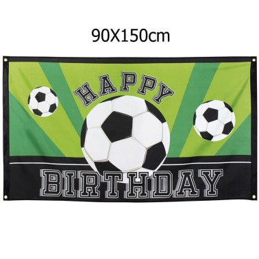 Bandeira Futebol Happy Birthday