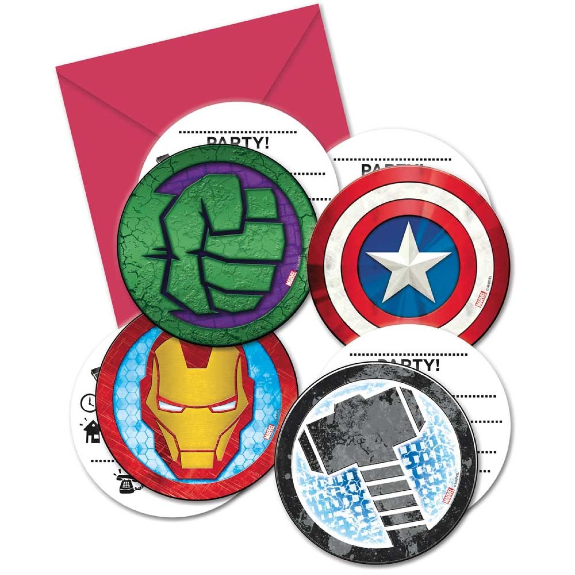 Convites Mighty Avengers 6un