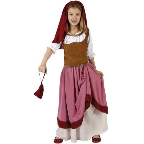 Fato de camponesa medieval menina